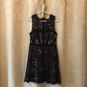 Black and Nude 2 Tone Lace Dress.